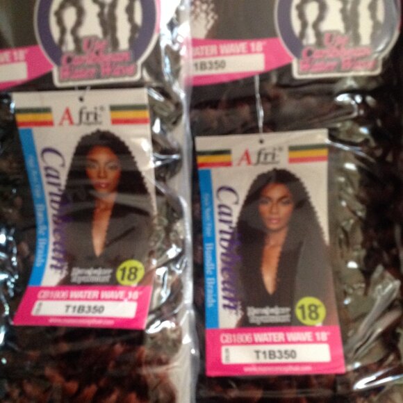 Lot of 5 Carribbean Water Wave Kanekalon Bundle Braids - Picture 4 of 6